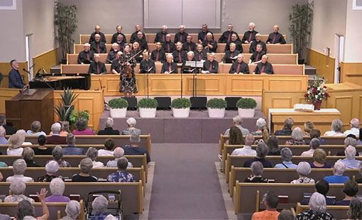 HymnSing choir and part of congregation